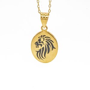 DIJE PLACA LEON 18K