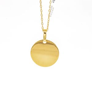 DIJE PLACA REDONDA 18K