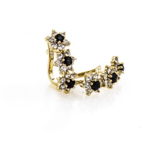 ARETES CORTOS PIEDRAS 18K