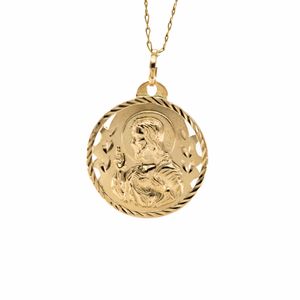 DIJE REDONDO CRISTO 18K