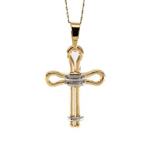 DIJE CRUZ 2 TONOS 18K