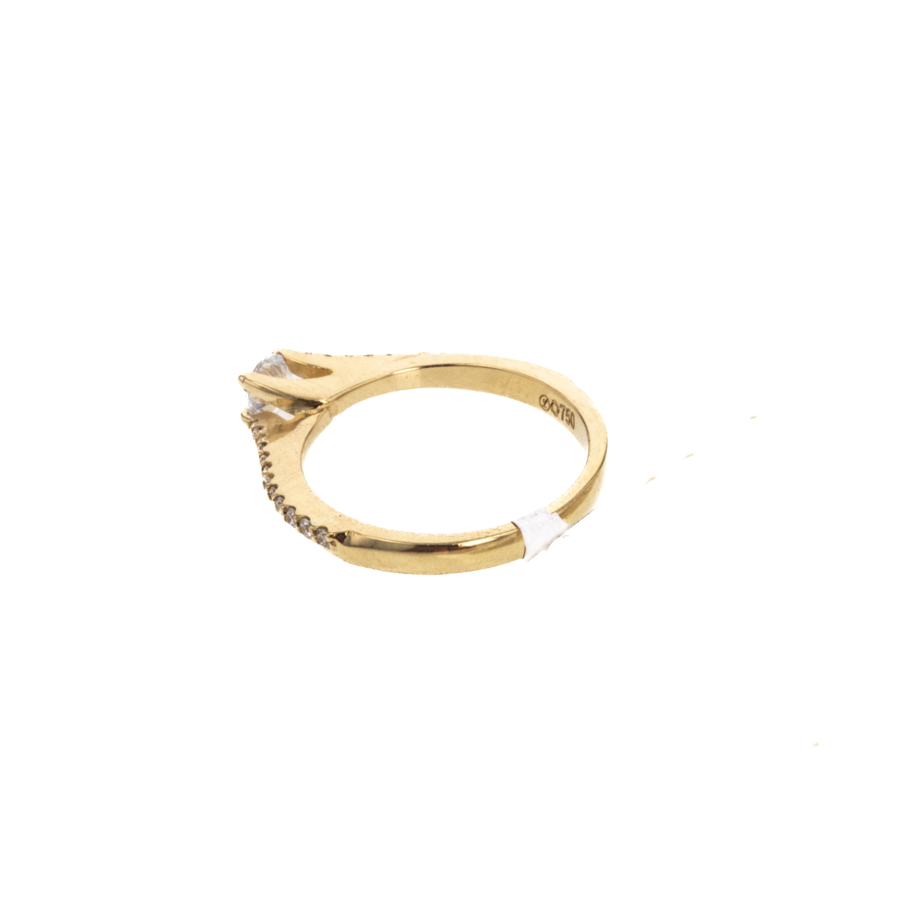 ANILLO COMPROMISO CON ZIRCONES 18K