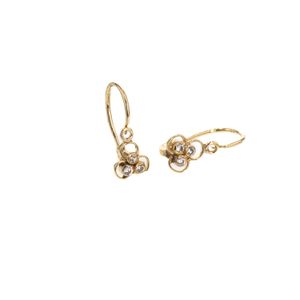 ARETES ZARCILLOS CON ZIRCONES 18K