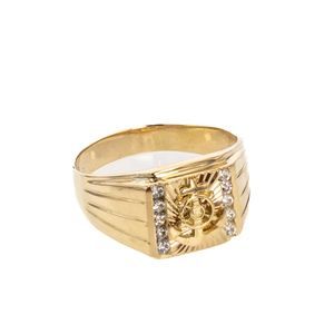 ANILLO ANCLA 18K